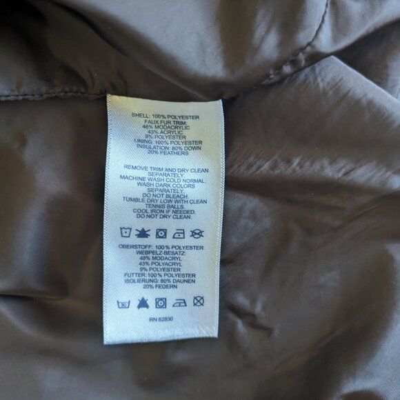 Lands End women's brown down coat - Picture 10 of 11